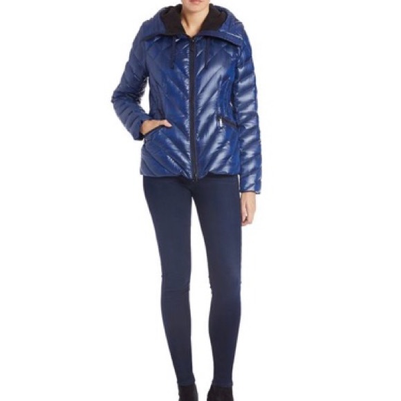Vince Camuto quilted puffer jacket, midnight blue - Picture 3 of 8